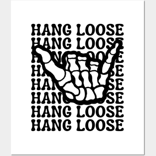 Hang Loose Skeleton Shaka Hand Posters and Art